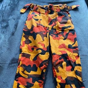 Orange Camouflage Pants